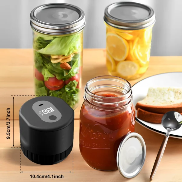 Can Vacuum Sealer Electric Mason Jar Sealer Machine Food Storage Sealing for Fermentation Portabe Cordless Strong Suction Sealer - Image 2