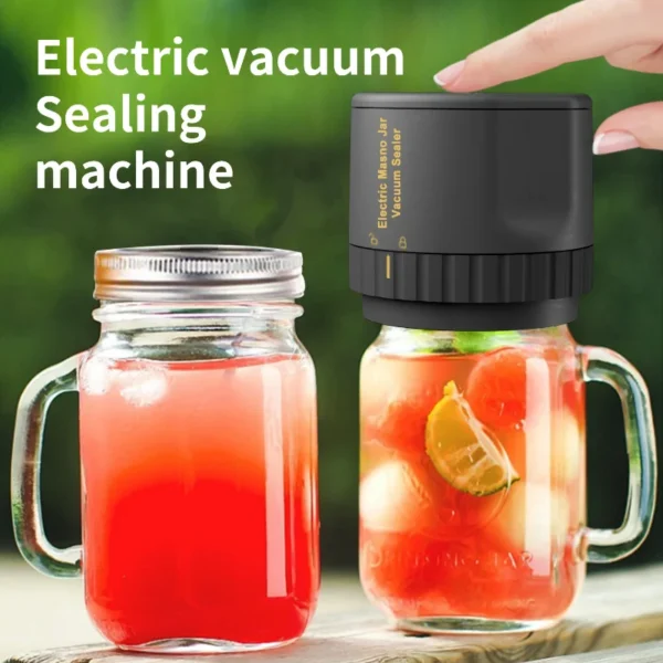 Kit de scellage sous vide électrique Mason Jar, ensemble de scellant automatique sans fil pour le stockage des aliments, outils de cuisine de fermentation, livraison directe - Image 2