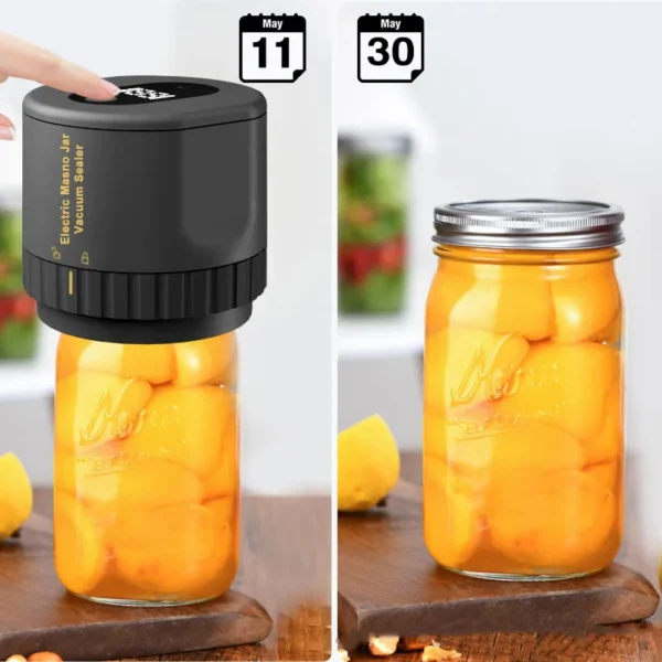 Kit de scellage sous vide électrique Mason Jar, ensemble de scellant automatique sans fil pour le stockage des aliments, outils de cuisine de fermentation, livraison directe - Image 4