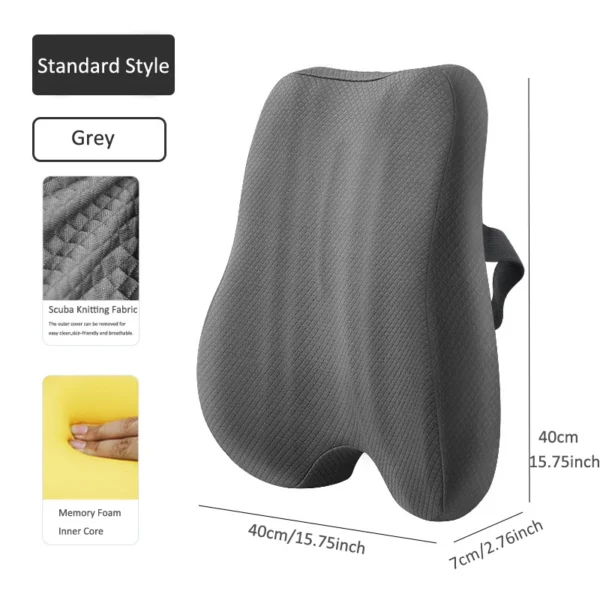 Memory Foam Seat Cushion Waist Back Support Pillow Set Orthopedic Ergonomic Coccyx Relief Hip Lumbar Pad for Office Chair Car - Image 10