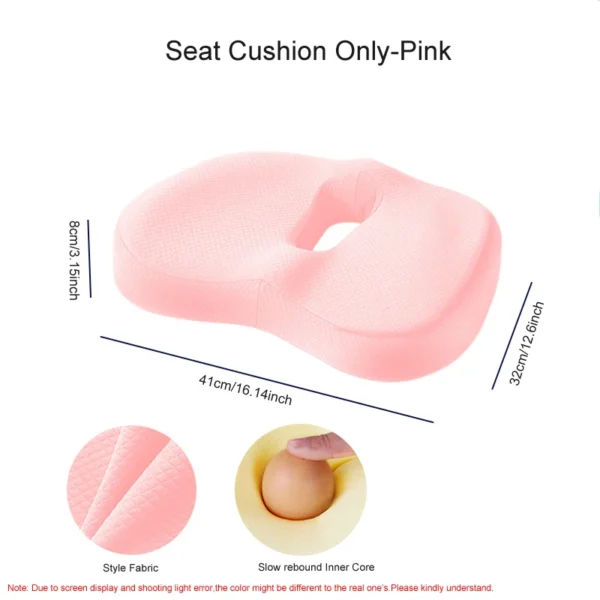 Memory Foam Seat Cushion Waist Back Support Pillow Set Orthopedic Ergonomic Coccyx Relief Hip Lumbar Pad for Office Chair Car - Image 8